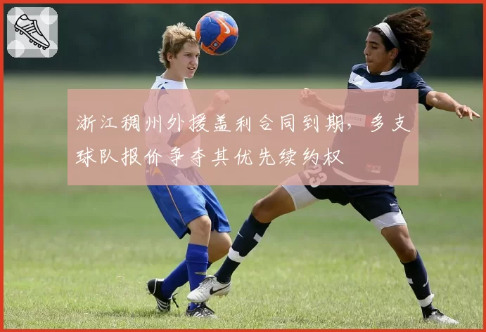 浙江稠州外援盖利合同到期，多支球队报价争夺其优先续约权